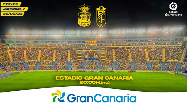 El partido UD Las Palmas - Granada CF se jugará el lunes a las 20:00h